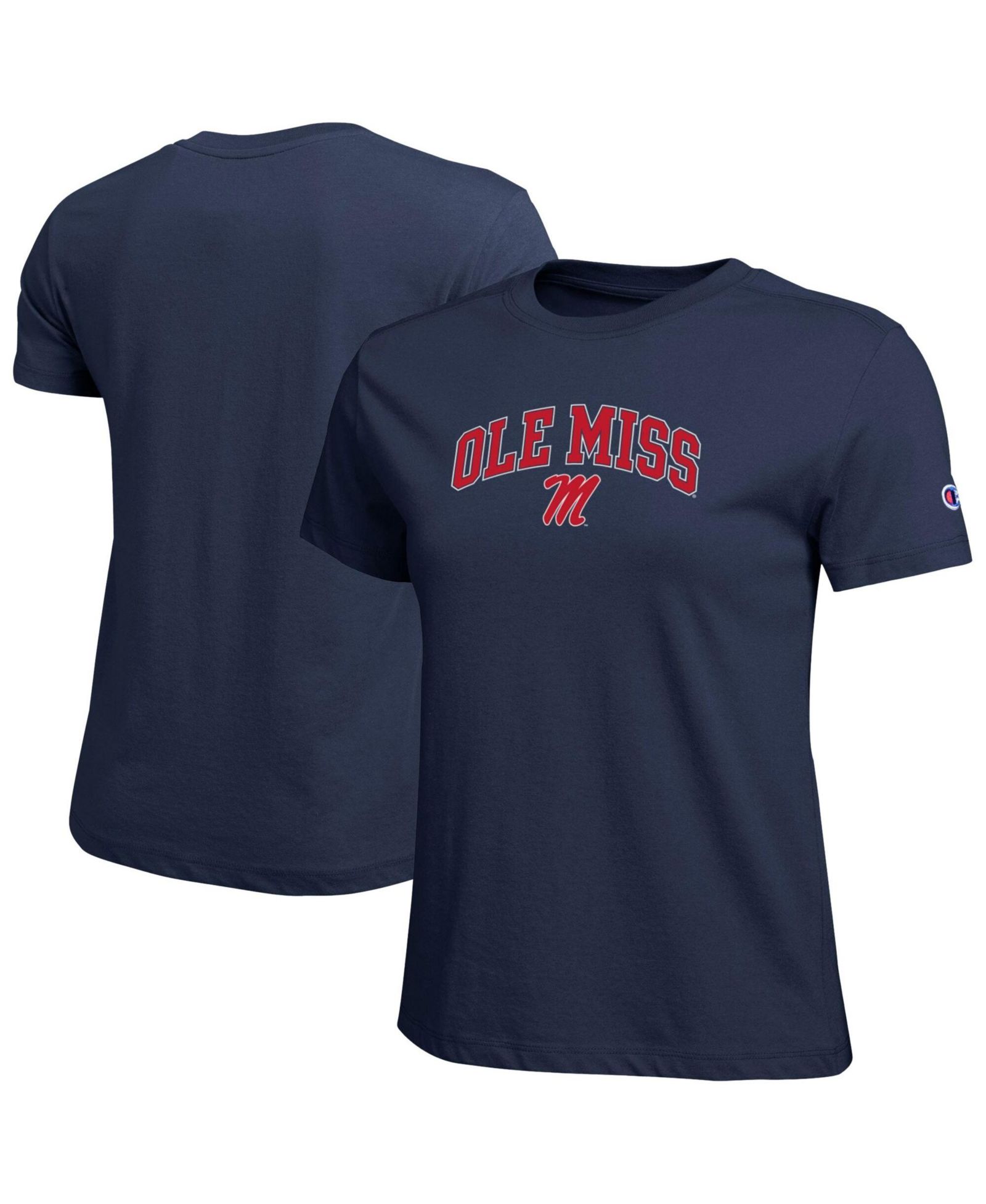 Женская футболка Champion Navy Ole Miss Rebels с логотипом