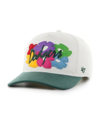 '47 Brand Men's White/Green Los Angeles Dodgers Flora Gallery Hitch Adjustable Hat