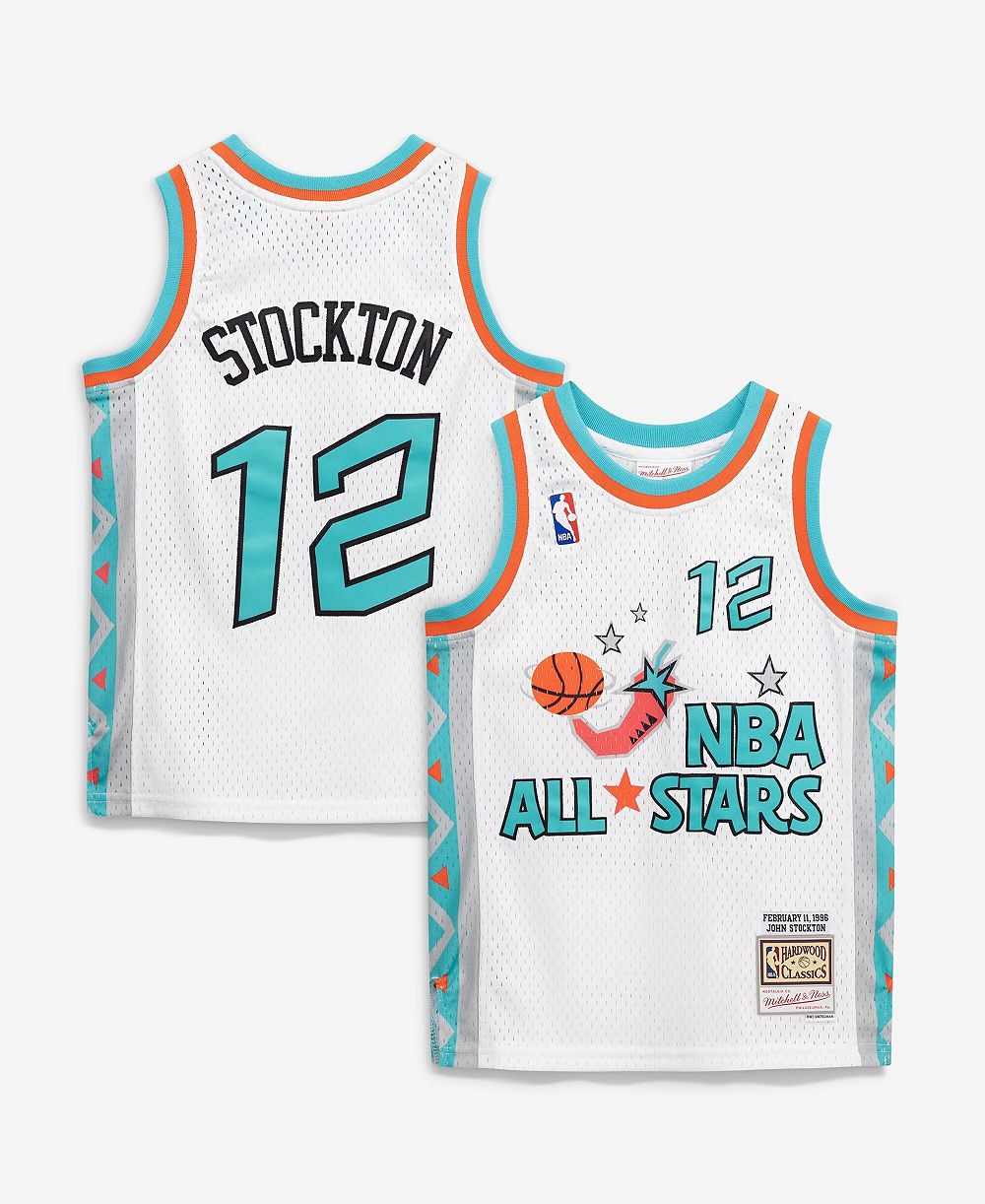 Детская джерси Mitchell & Ness John Stockton White 1996 NBA All-Star Game Hardwood Classics Swingman