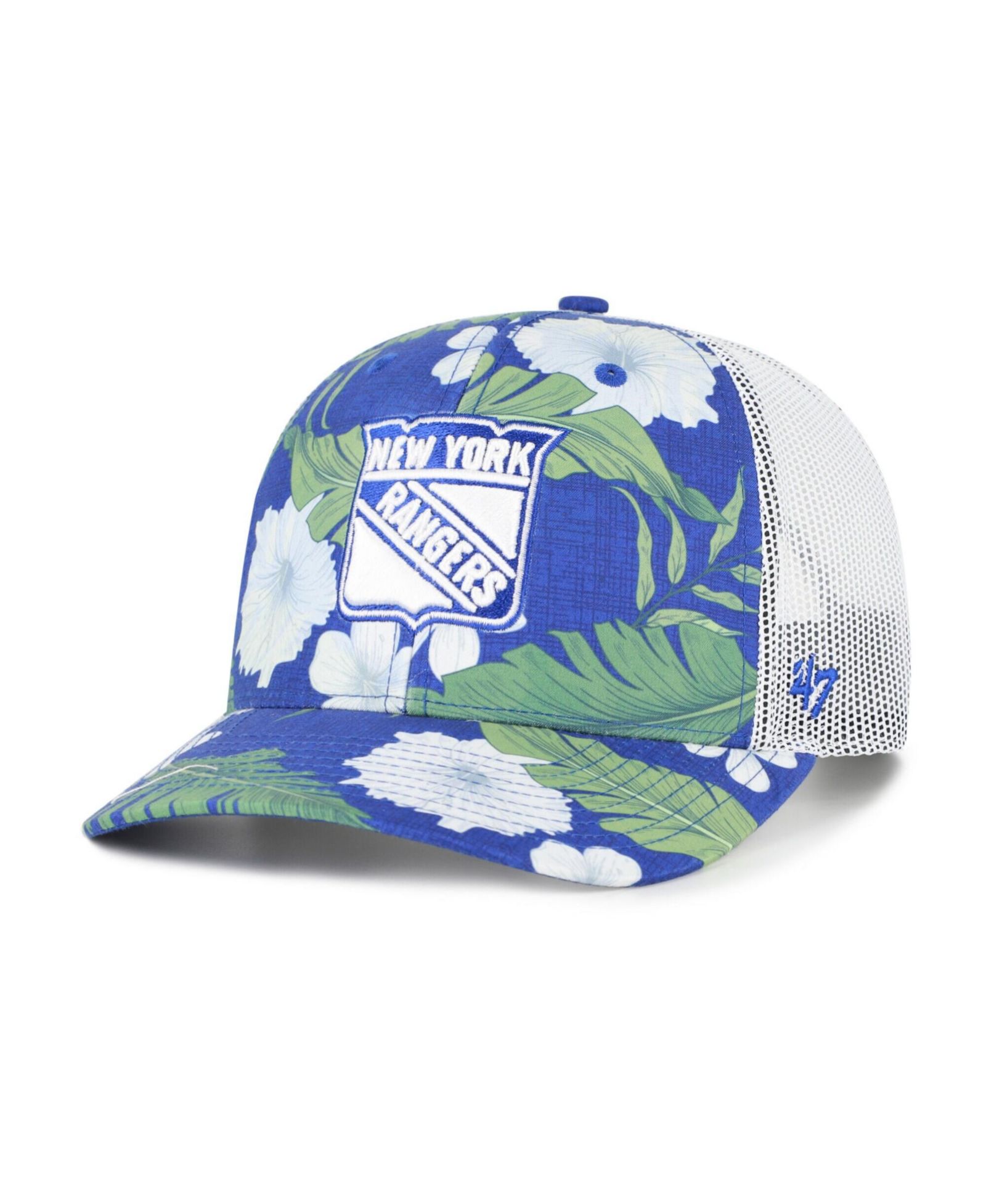 Мужская бейсболка '47 Brand Royal/White New York Rangers Beach Side Adjustable Trucker