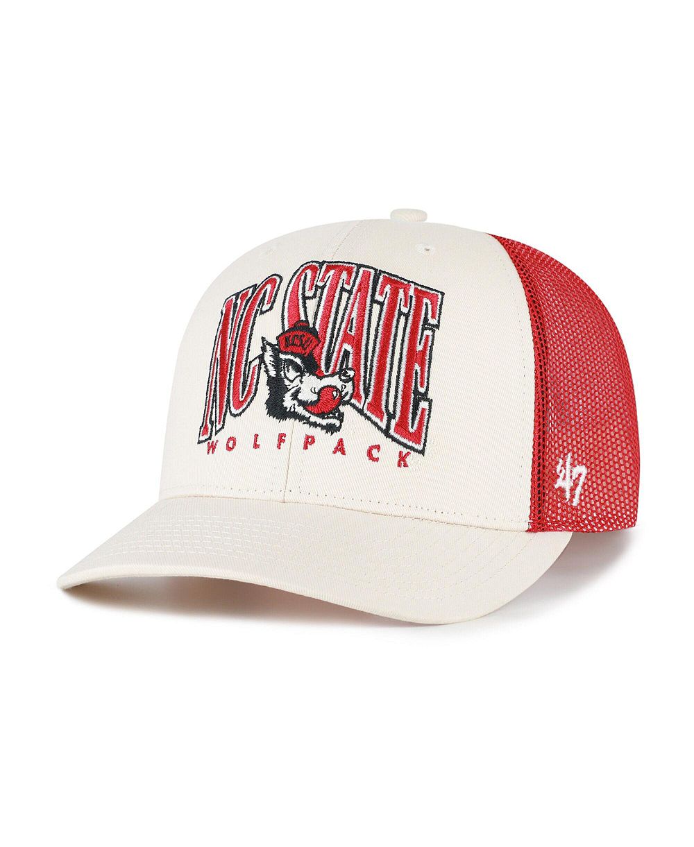 Мужская '47 Brand Natural NC State Wolfpack Drawbridge Trucker Adjustable Hat