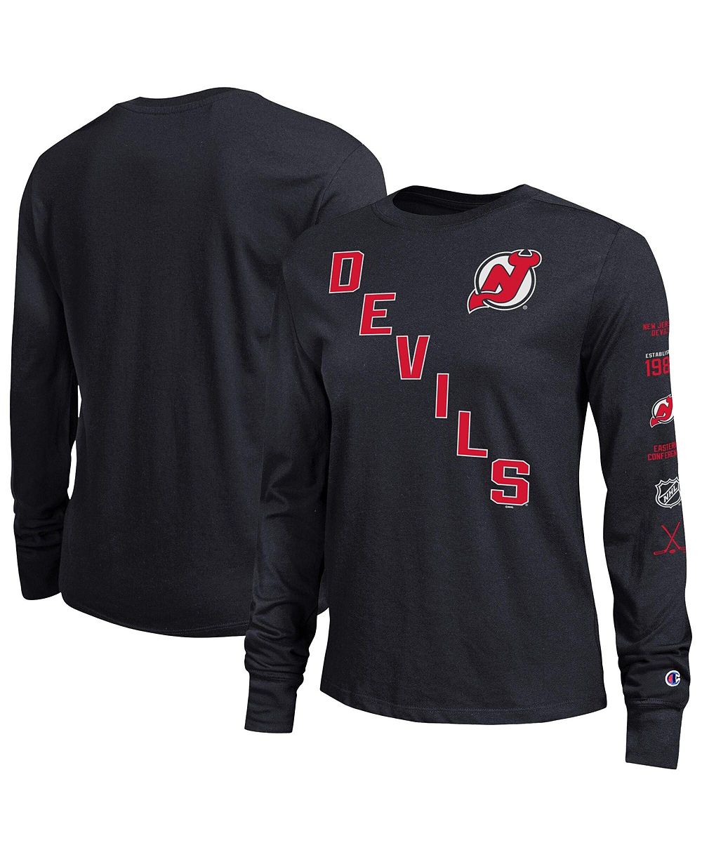 Champion Women's Black New Jersey Devils 2-Hit Long Sleeve T-Shirt