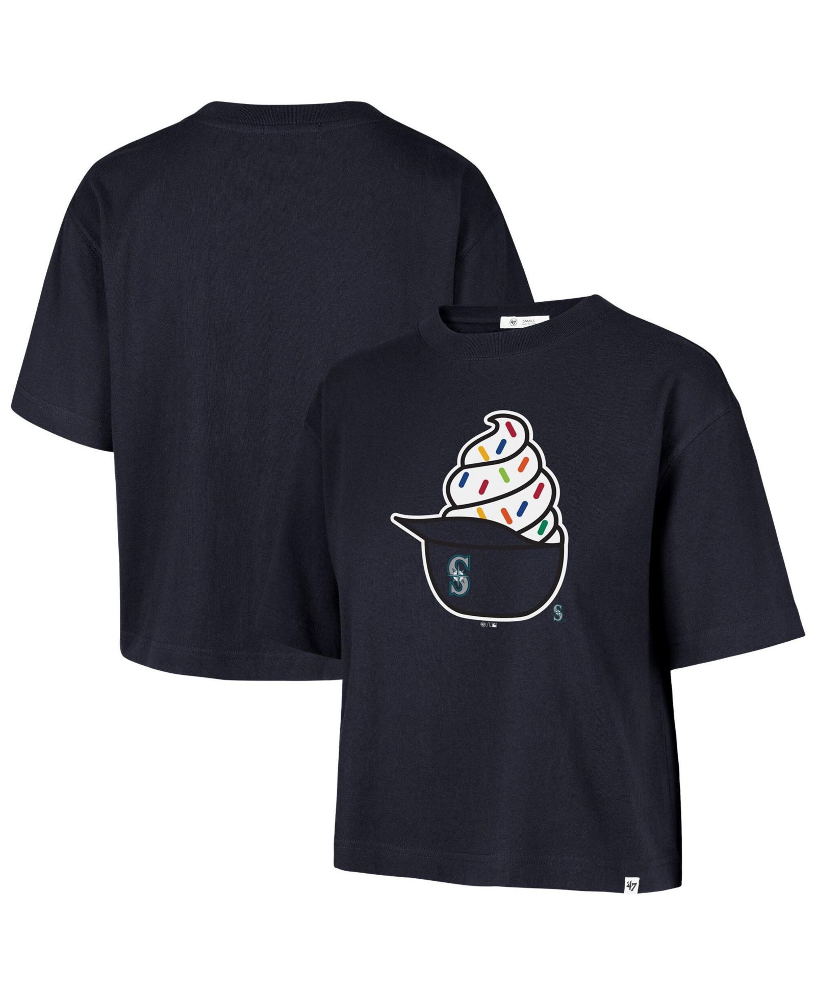 Женская футболка '47 Brand Navy Seattle Mariners Ice Cream Helmet