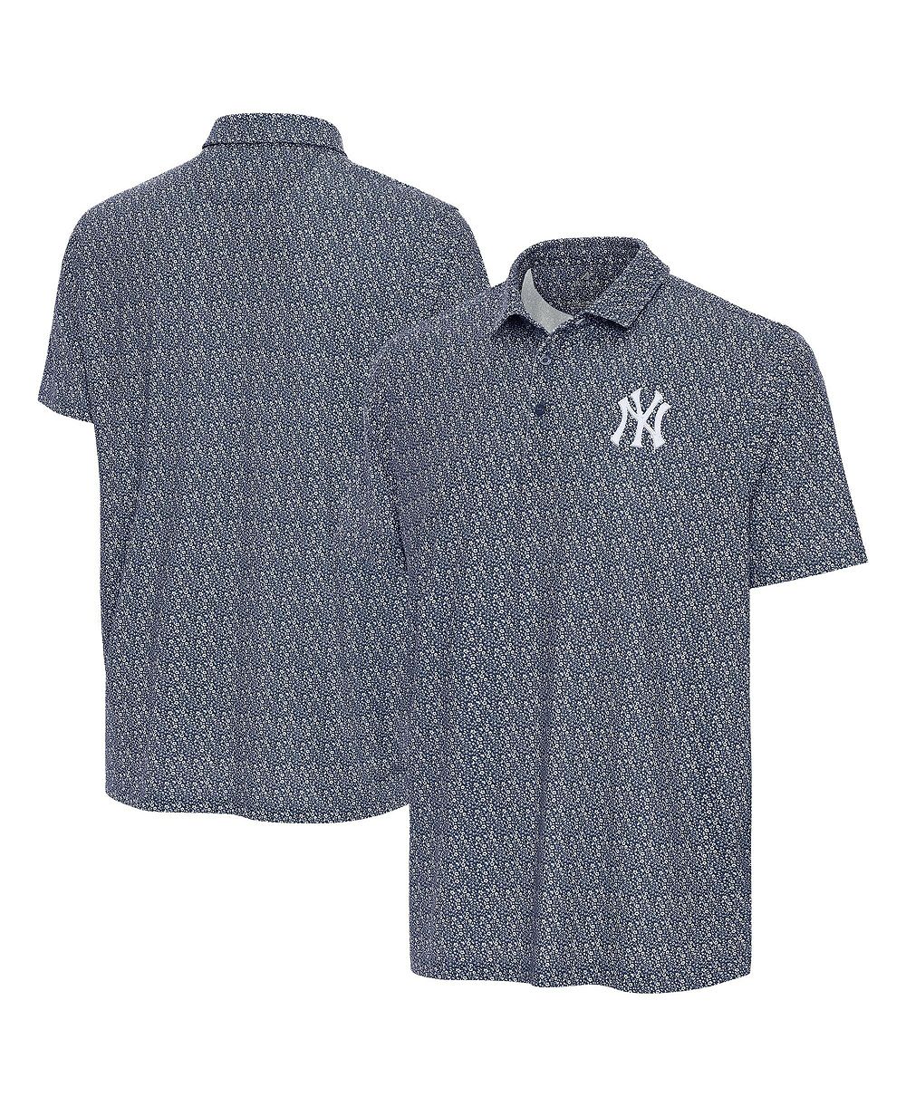 Antigua Men's Navy New York Yankees Botanic Polo Shirt