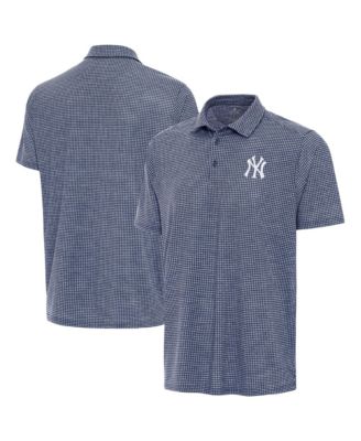 Мужская рубашка Antigua Heather Navy New York Yankees Replica Polo