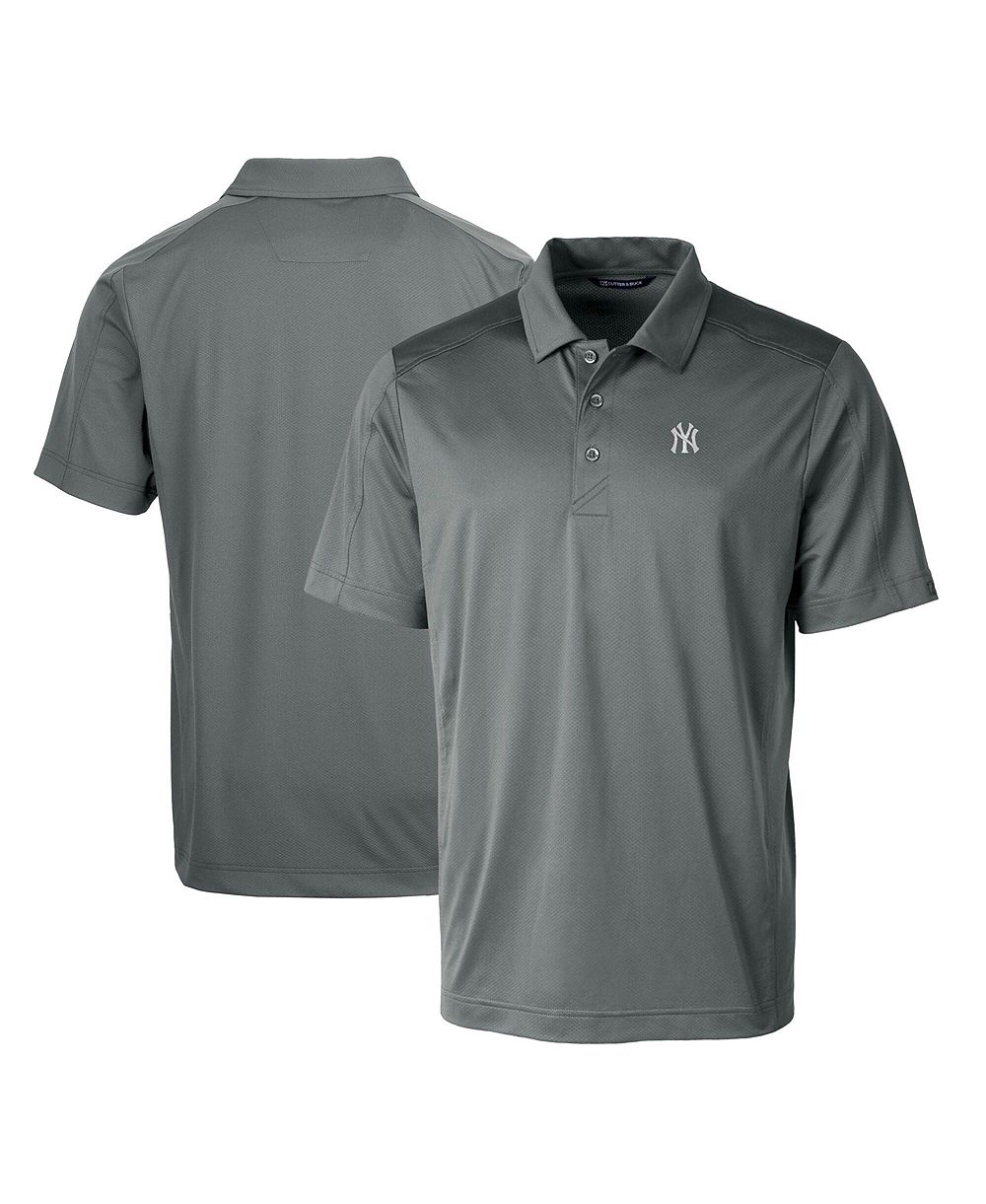 Мужская рубашка-поло Cutter & Buck Steel New York Yankees Prospect Textured Stretch