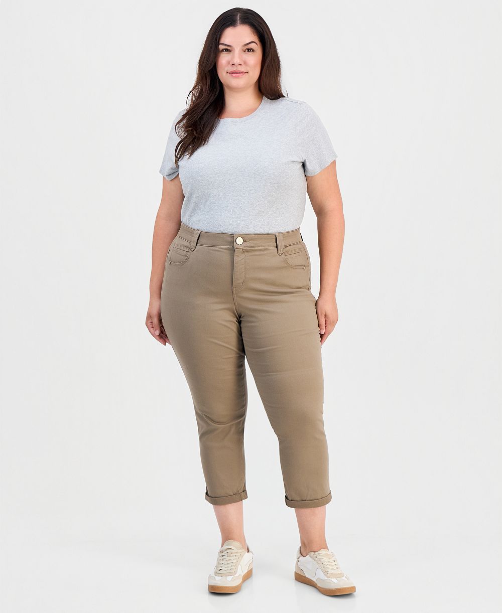 Democracy Plus Size Booty Lift Mid-Rise Cropped Pants