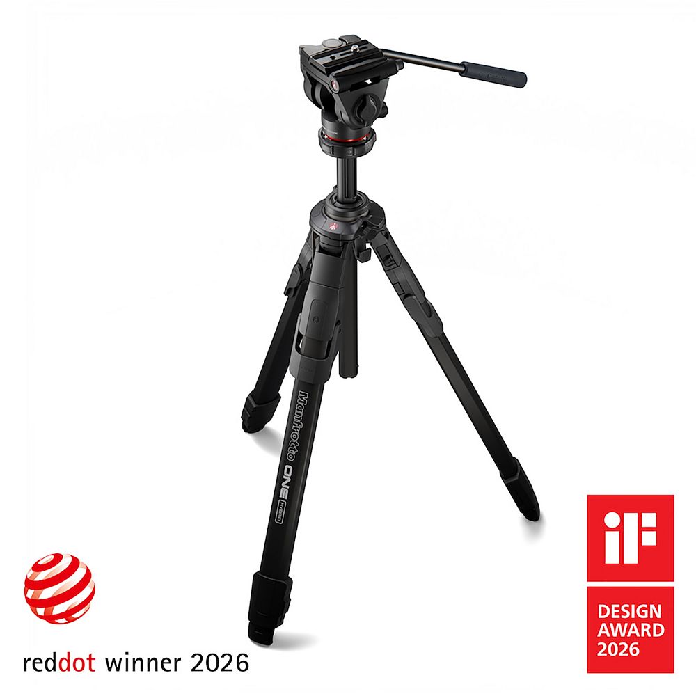 Видеокамера Manfrotto 500X Fluid Video Head с гибридным алюминиевым штативом ONE