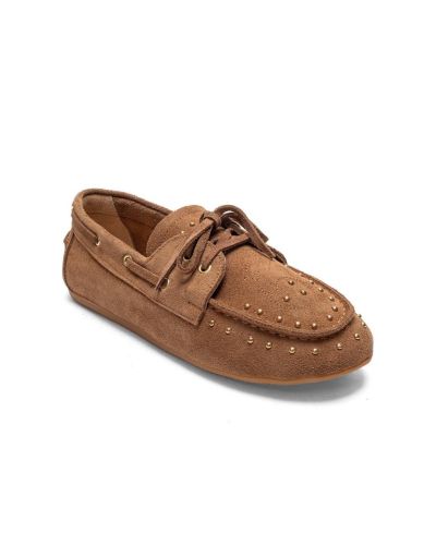 Forever & Always Shoes Women's Cuesta Leather Lace Up Loafer