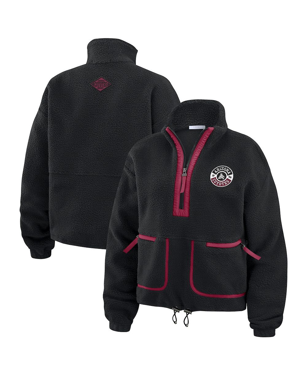 WEAR by Erin Andrews Women's Black Arizona Coyotes Polar Fleece Half-Zip Jacket