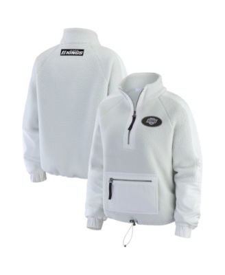 WEAR by Erin Andrews Women's Gray Los Angeles Kings Polar Fleece Quarter-Zip Jacket