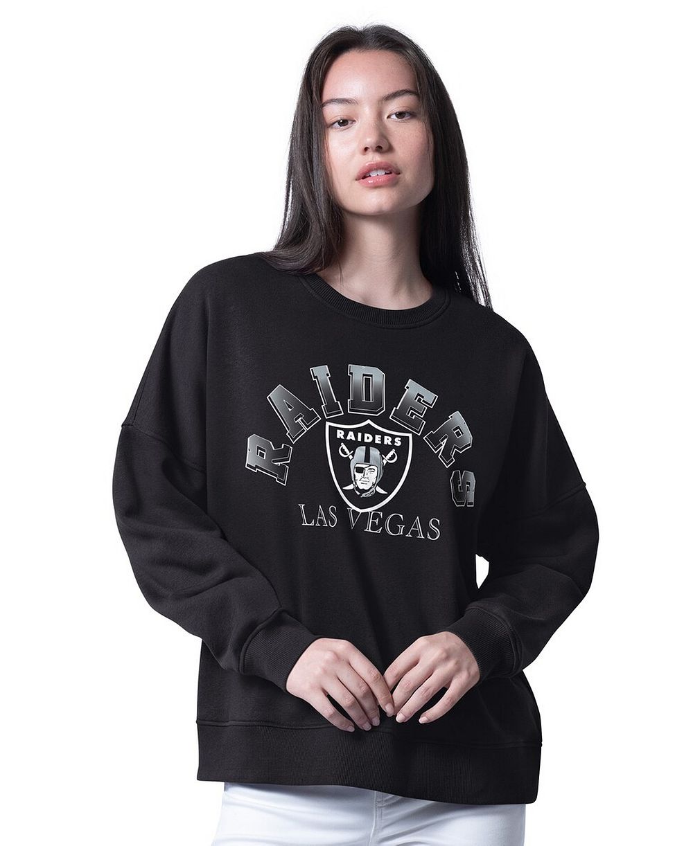 G-III 4Her by Carl Banks женская безразмерная толстовка Las Vegas Raiders, черная