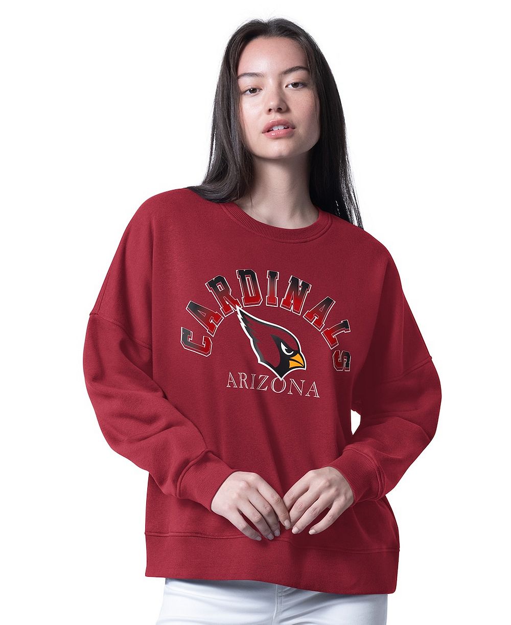 Женская безразмерная толстовка G-III 4Her by Carl Banks Cardinal Arizona Cardinals Oversized Feud Sweatshirt