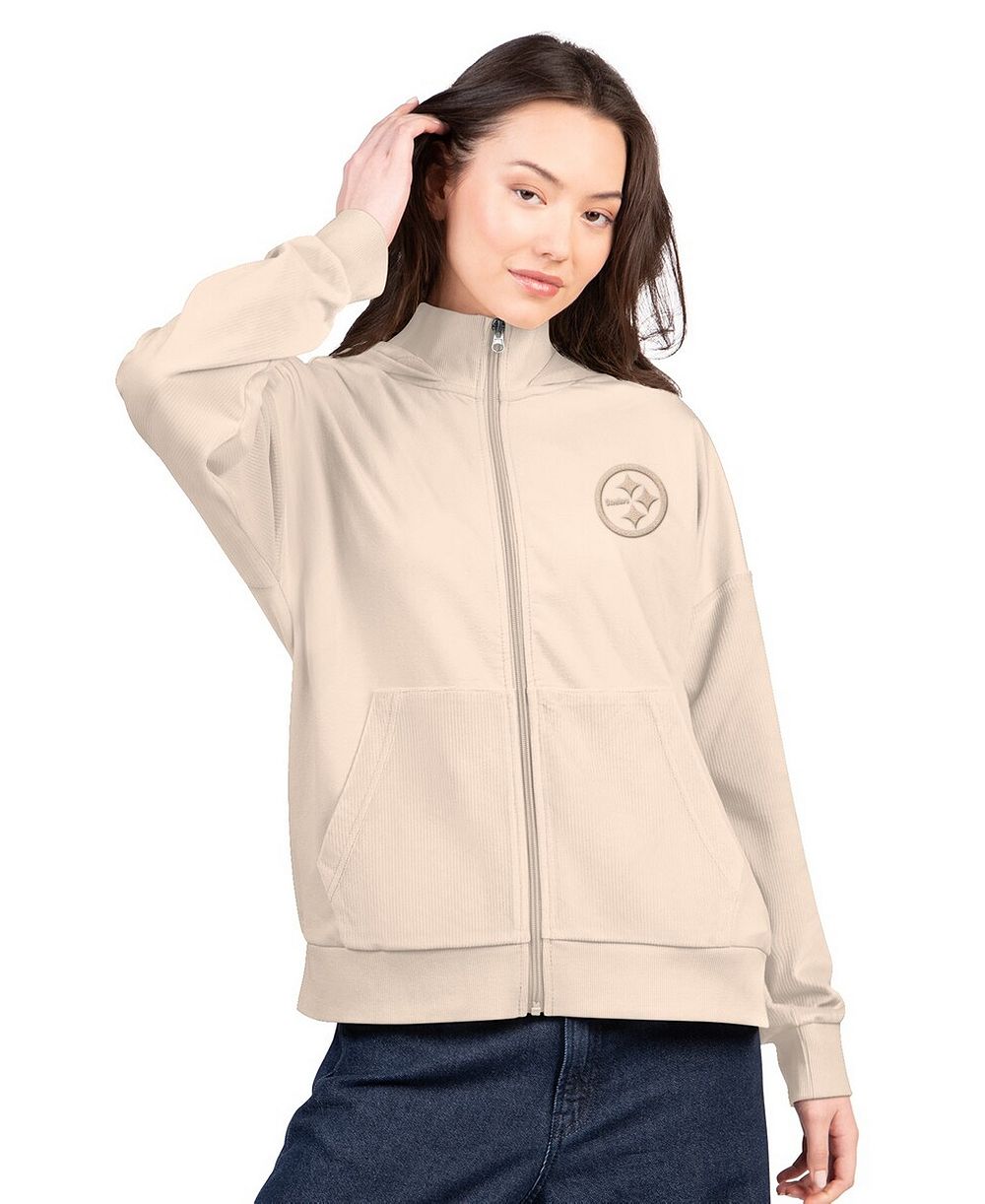 Женская толстовка G-III 4Her by Carl Banks Tan Pittsburgh Steelers Rookie Full-Zip