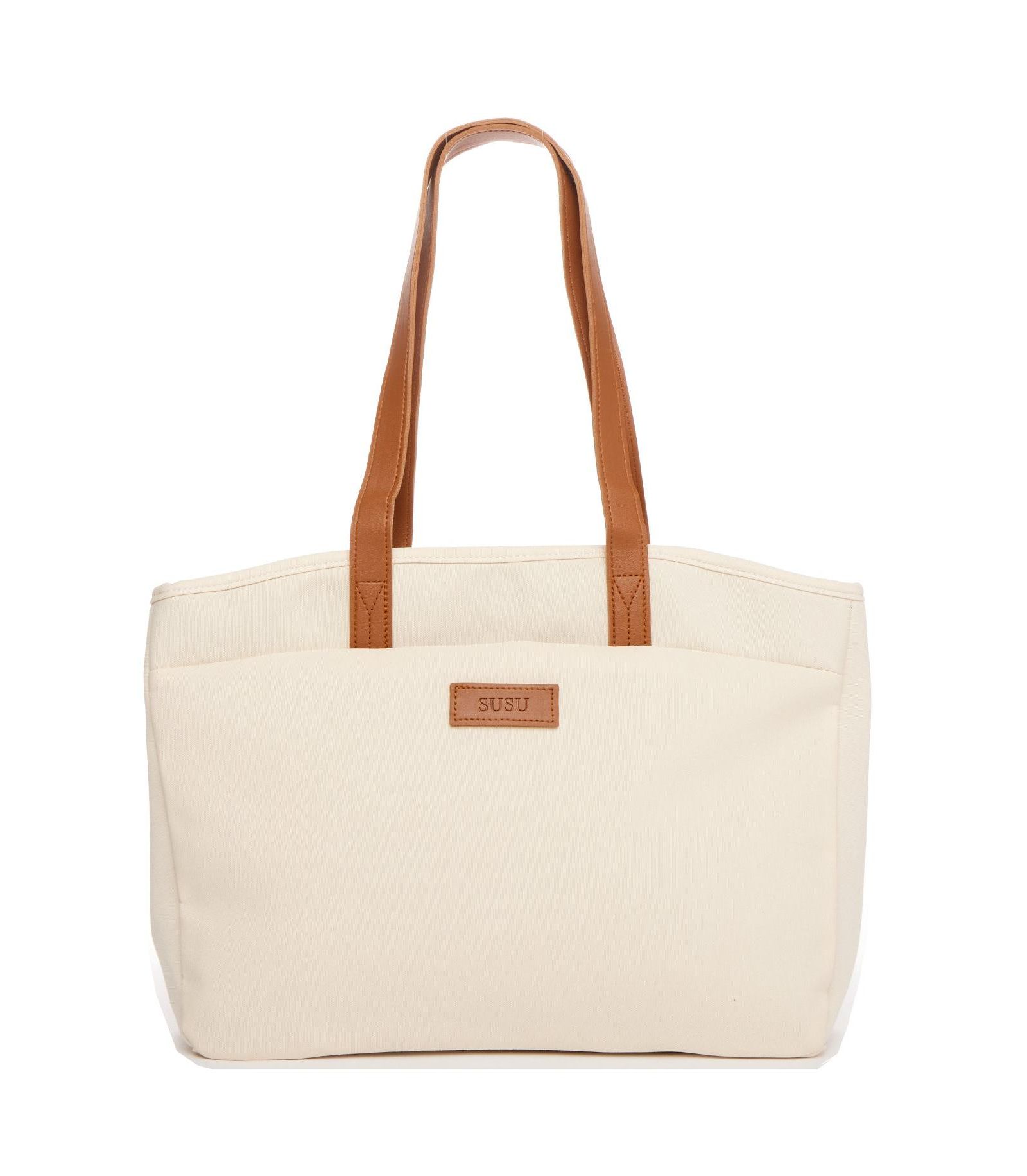 SUSU Women's Canvas Laptop Tote Bag Commuter Work Bag Everyday Shoulder Purse