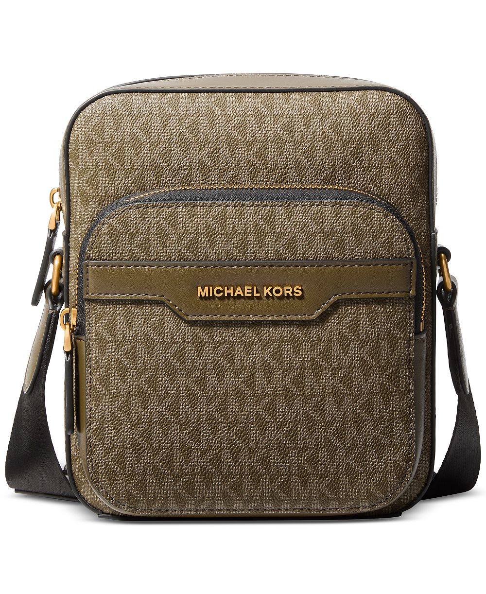 Michael Kors мужская маленькая сумка через плечо Hudson с фирменным логотипом Signature