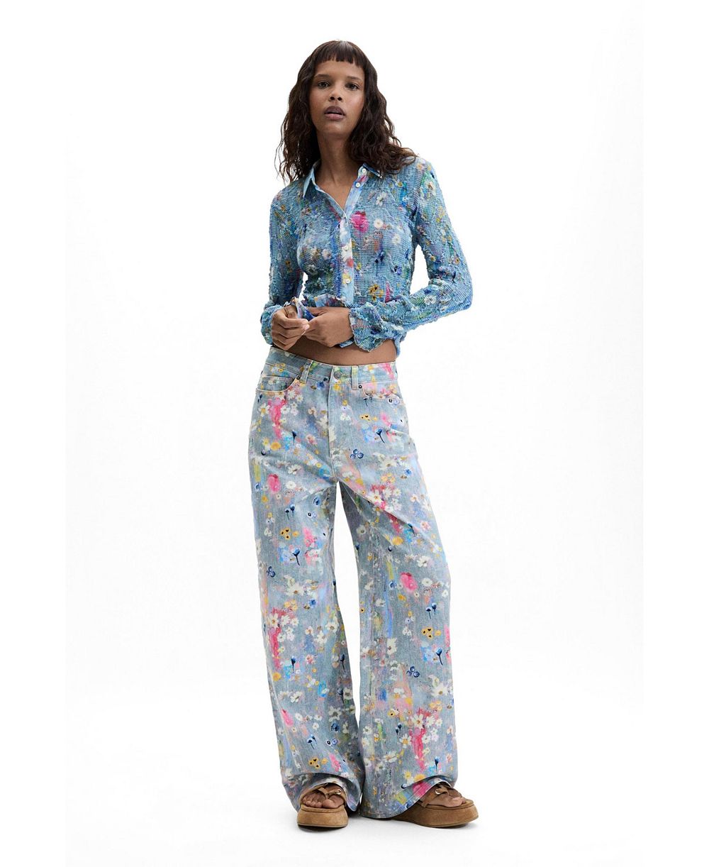 Desigual Women's Wide Leg Jeans