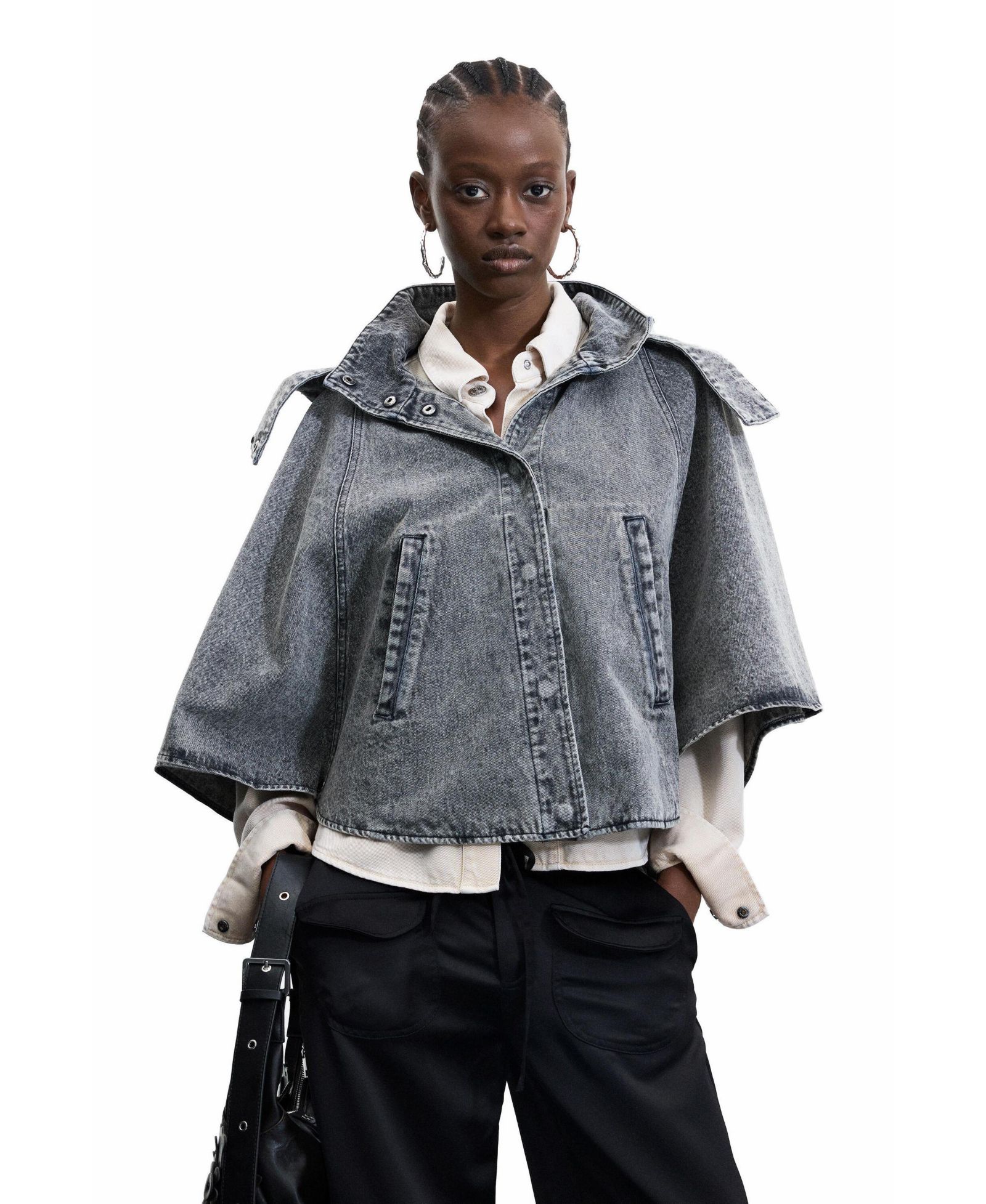 Женское пончо Desigual denim 100% cotton