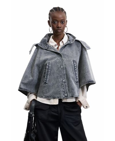Женское пончо Desigual denim 100% cotton