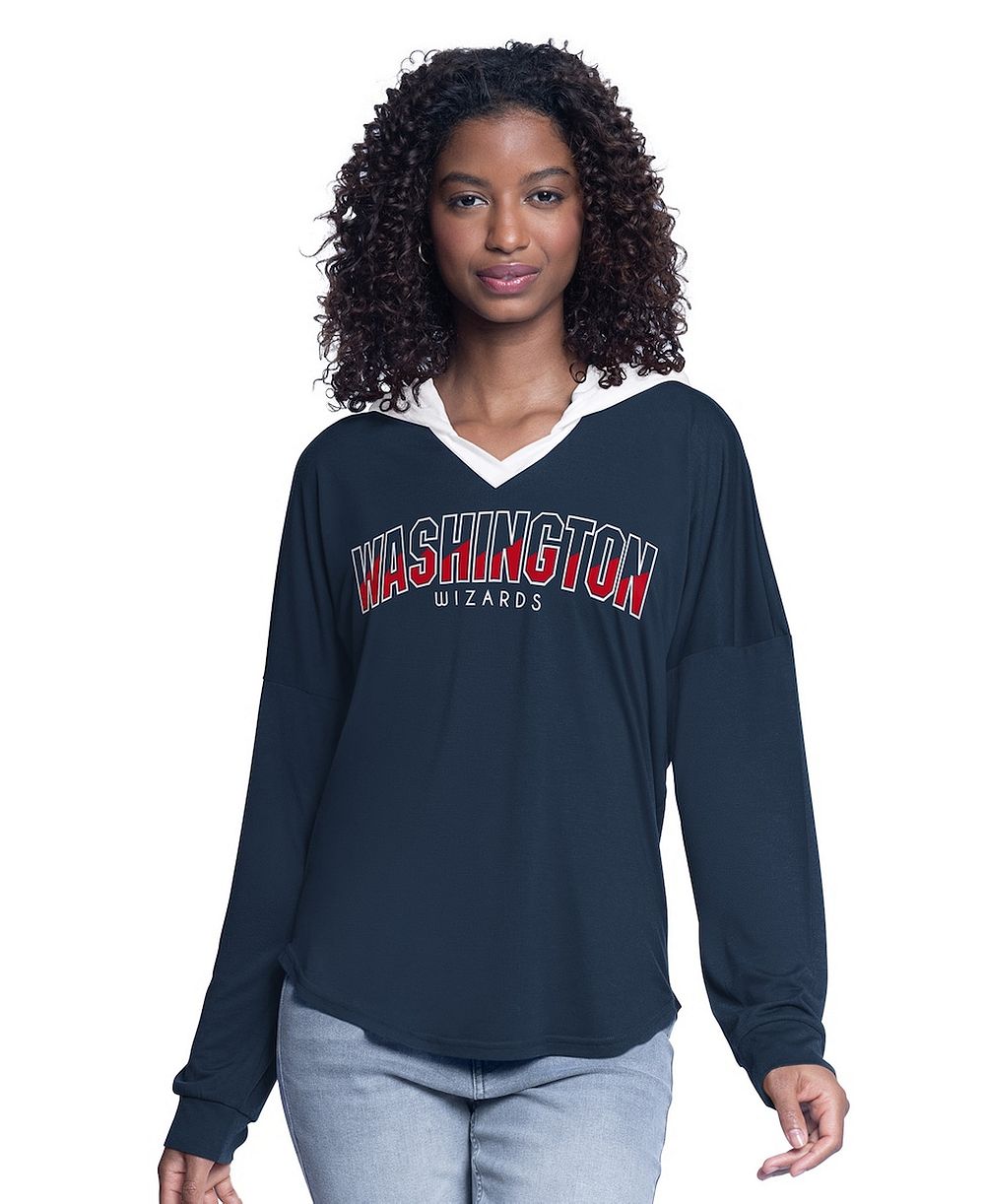 Женское худи G-III 4Her by Carl Banks Washington Wizards Bench Player Oversized, темно-синее