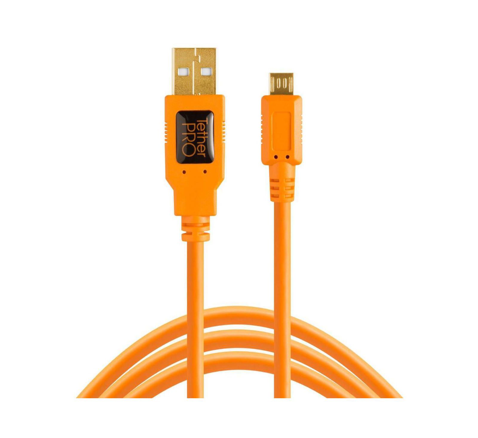 Tether Tools TetherPro кабель USB 2.0 на Micro-B 5-Pin, 15' (4.6m), высокой видимости