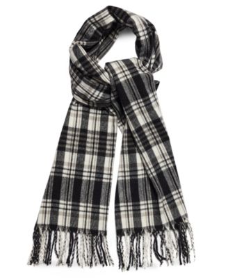 Steve Madden Preppy Stripe Plaid Scarf