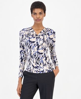 Женская блузка Anne Klein 3Q Cowl-Neck Long-Sleeve