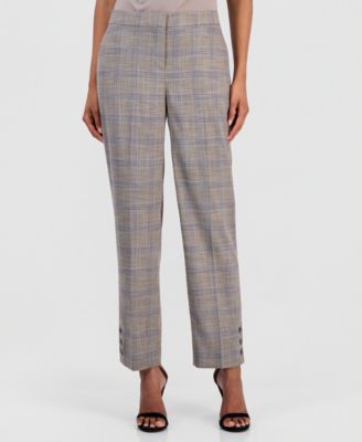 Anne Klein Women's Mid-Rise Straight-Leg Ankle Pants