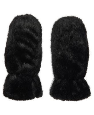Steve Madden Extreme Fuzzy Pull-On Mitten Gloves