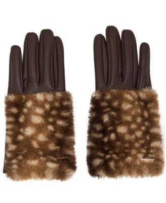Steve Madden Women's Deer Print Polyester Gloves