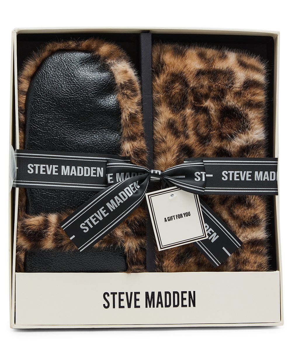 Steve Madden женский комплект из меховой повязки на голову и варежек