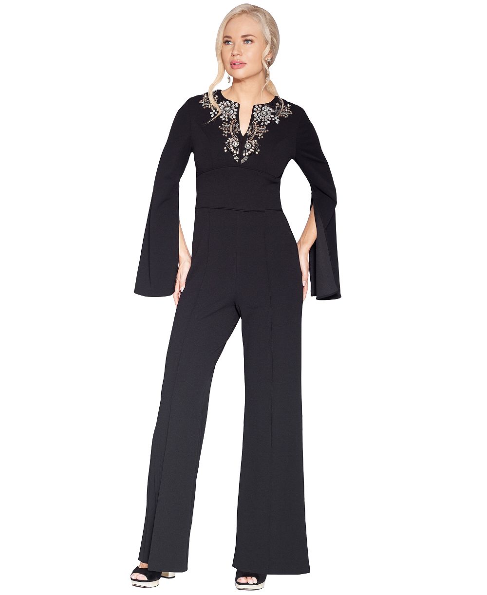 Комбинезон WHITE TIE by Shani Women's V-Neck Flare-Sleeve