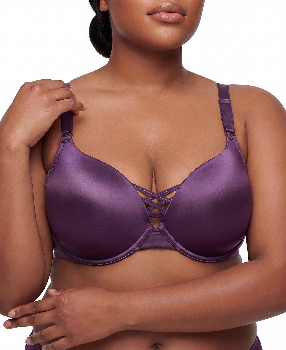 Torrid Women's XO Plunge Push-Up Shine Bra with Crisscross Design Torrid Женский