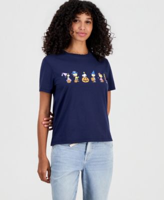 Peanuts Juniors' Peanuts Costume Crewneck Tee