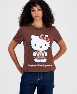 Sanrio Juniors' Hello Kitty Thanksgiving Crewneck Tee