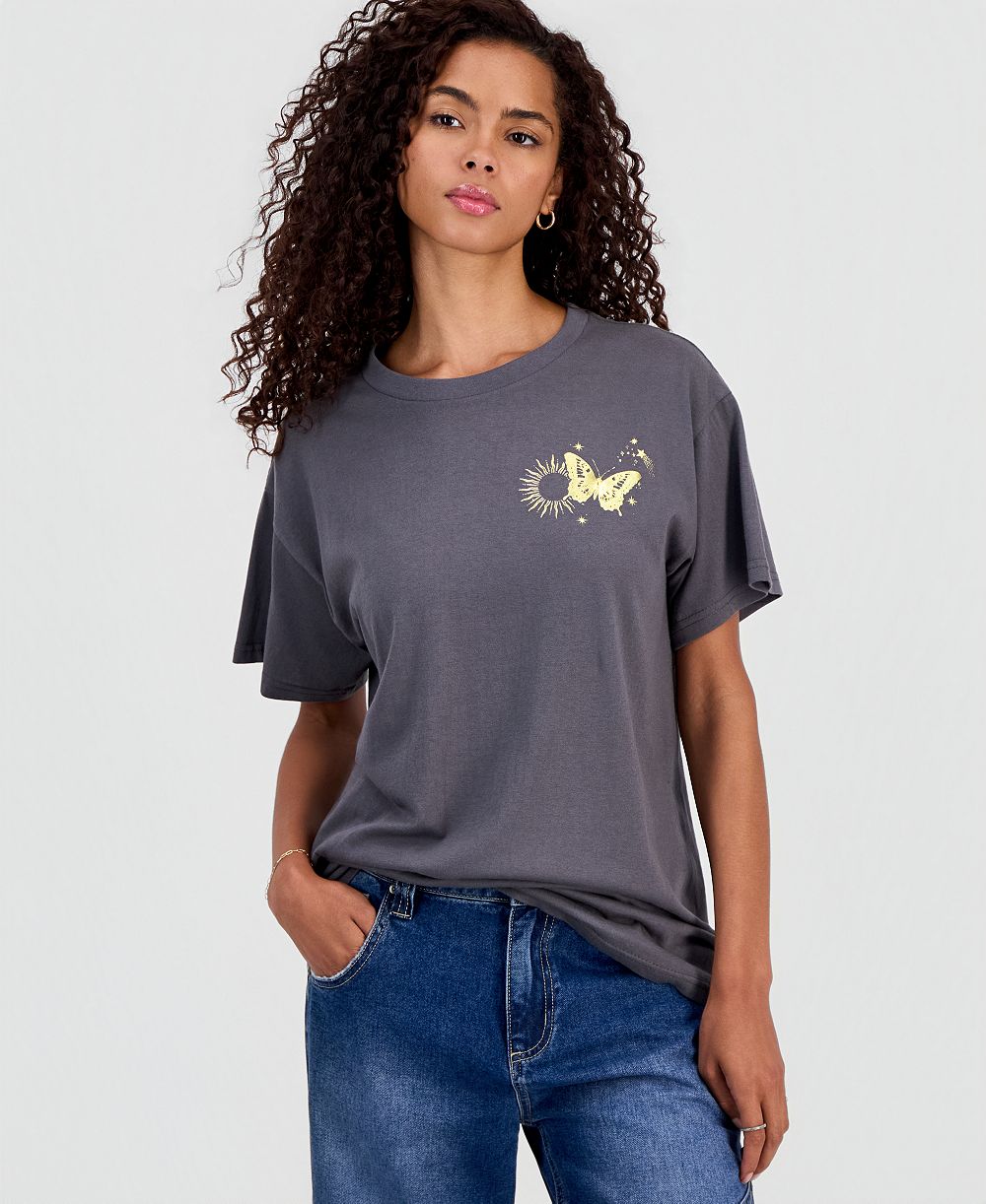 Freeze 24-7 Juniors' Ghost Applique T-Shirt