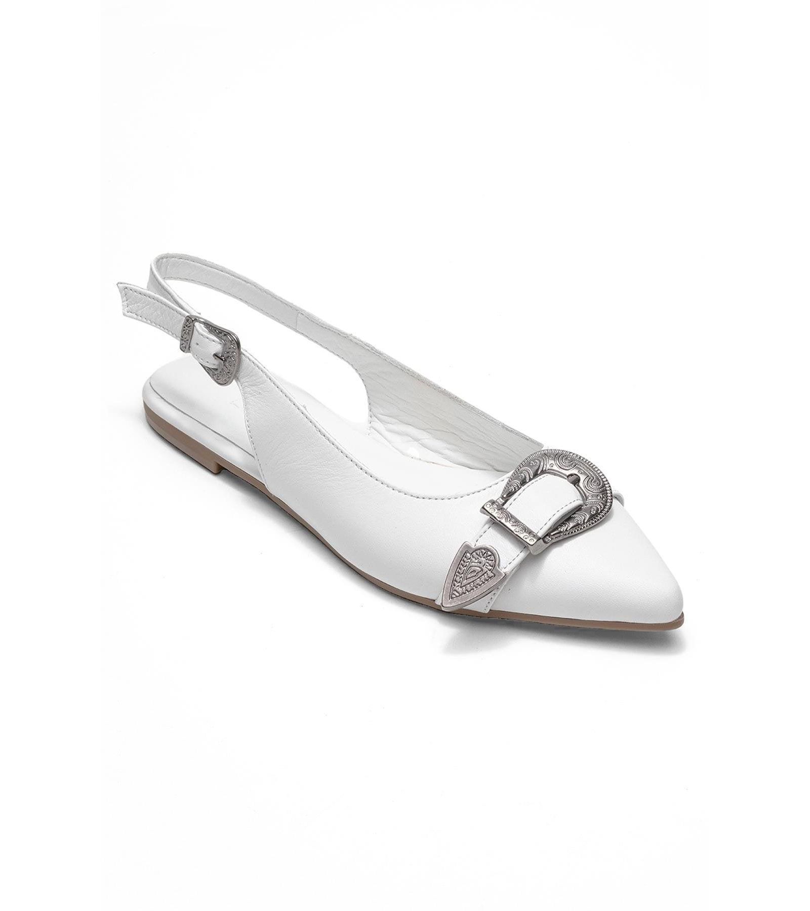 Forever & Always Shoes Women's Cordelia Leather Pointed Toe Buckle Sandal