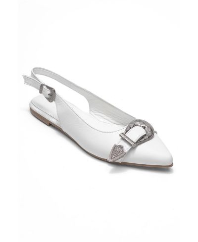 Forever & Always Shoes Женские кожаные босоножки Cordelia с пряжкой и острым носом