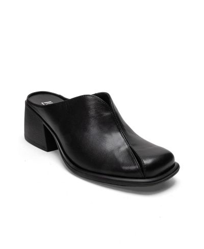 Forever & Always Shoes Женские кожаные мюли на блочном каблуке Ardent