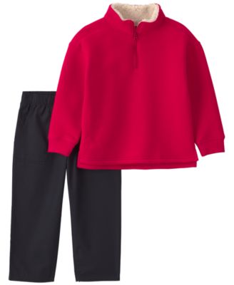 Carter's Toddler Boys' 2T-5T Quarter-Zip Fleece Pullover and Pant Set