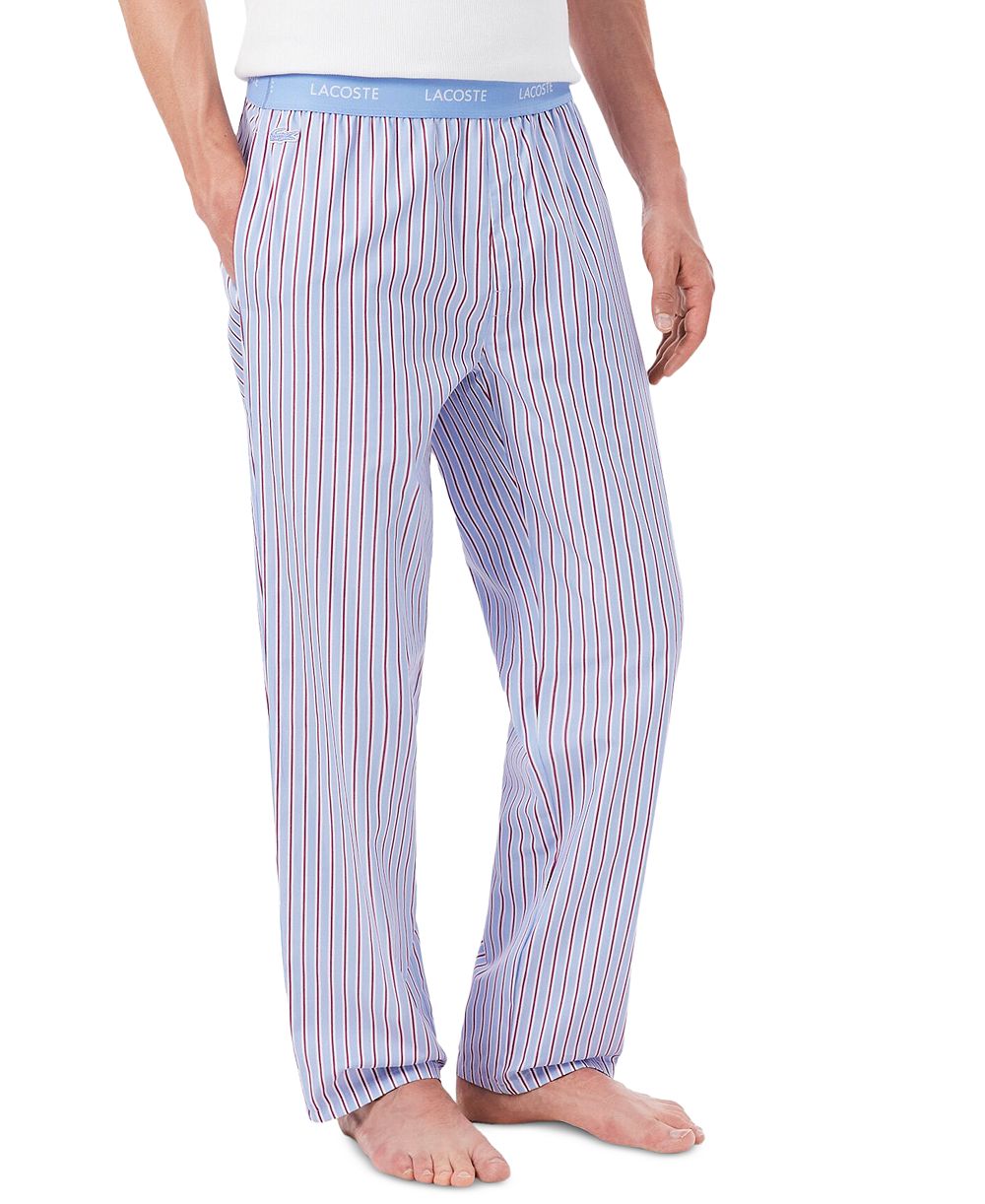 Lacoste Men's Cotton Striped Pajama Pants