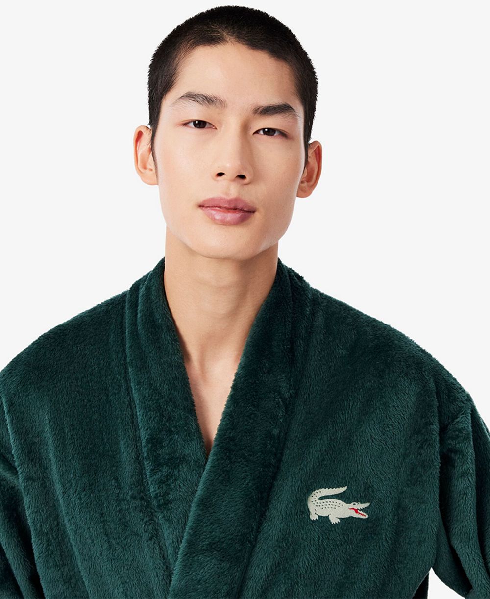 Lacoste Men's Plush Shawl Collar Robe