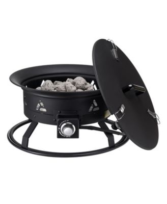 COZITO Propane Fire Pit, 24 in Portable Gas Fire Pit with Cover and Lava Rocks