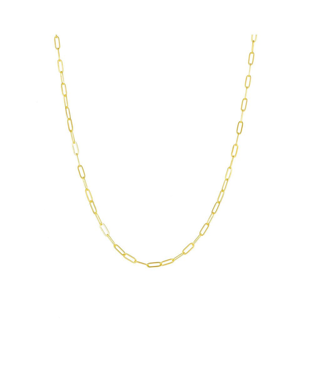 Spero London Sterling Silver Large Rectangular Chain Necklace