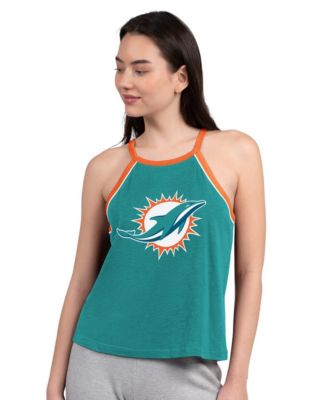 G-III 4Her by Carl Banks Женский майка Aqua Miami Dolphins Redemption Win Slub