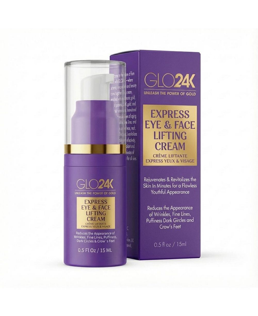 Крем GLO24K Express Eye and Face Lifting, разглаживающий и подтягивающий