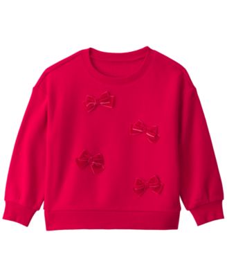 Carter's Toddler Girls' 2T-5T Velvet Bows Long-Sleeve Sweatshirt