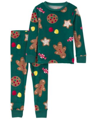 Carter's Toddler Girls' 2T-5T Christmas Gingerbread Dreamplush Snug Fit Pajama, 2-Piece Set