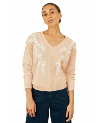 Женский вязаный джемпер Yumi Floral Knitted Jumper