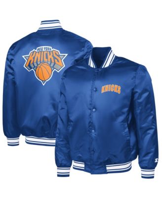Starter Men's Blue New York Knicks Logo Varsity Full-Snap Jacket